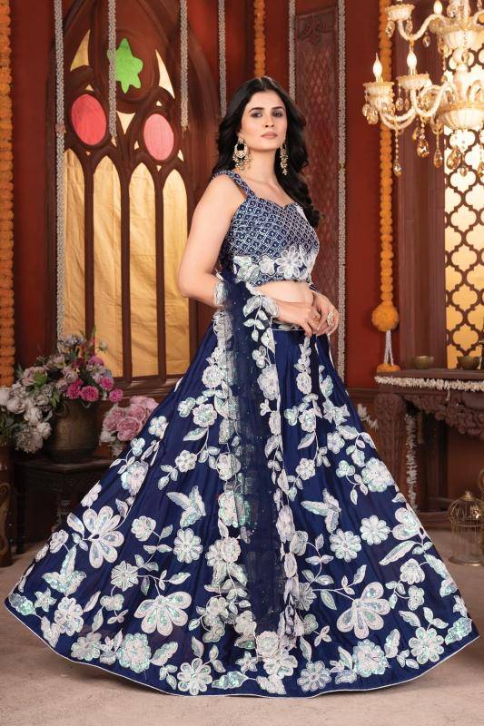 Premium Kasturi Silk Georgette HC 1017  Indian lehenga choli supplier